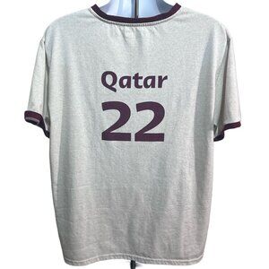 FIFA World Cup 2022 Official Qatar Airways #22 Men's Size L Short Sleeve Soccer